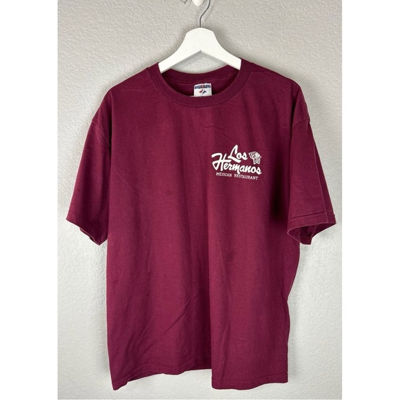 Los Hermanos Mexican Restaurant Vintage 90s Y2K Graphic Tee Shirt Unisex  Large - Picture 4 of 10